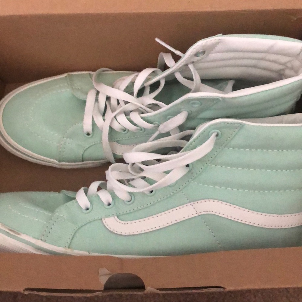 Vans turquoise high tops